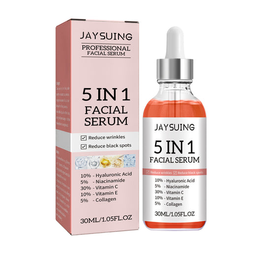 JAYSUING 5-in-1 Face Serum with Hyaluronic Acid & Vitamin C